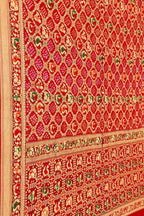 Red Banarasi Bandhani Georgette Saree - Elegant and Traditional - Luxurion World