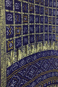 Elegant Blue Bandhani Silk Gharchola Saree - Luxurion World