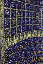 Elegant Blue Bandhani Silk Gharchola Saree - Luxurion World