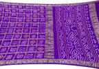 Elegant Purple Bandhani Silk Gharchola Saree - Luxurion World