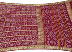Elegant Maroon Bandhani Silk Gharchola Saree - Luxurion World