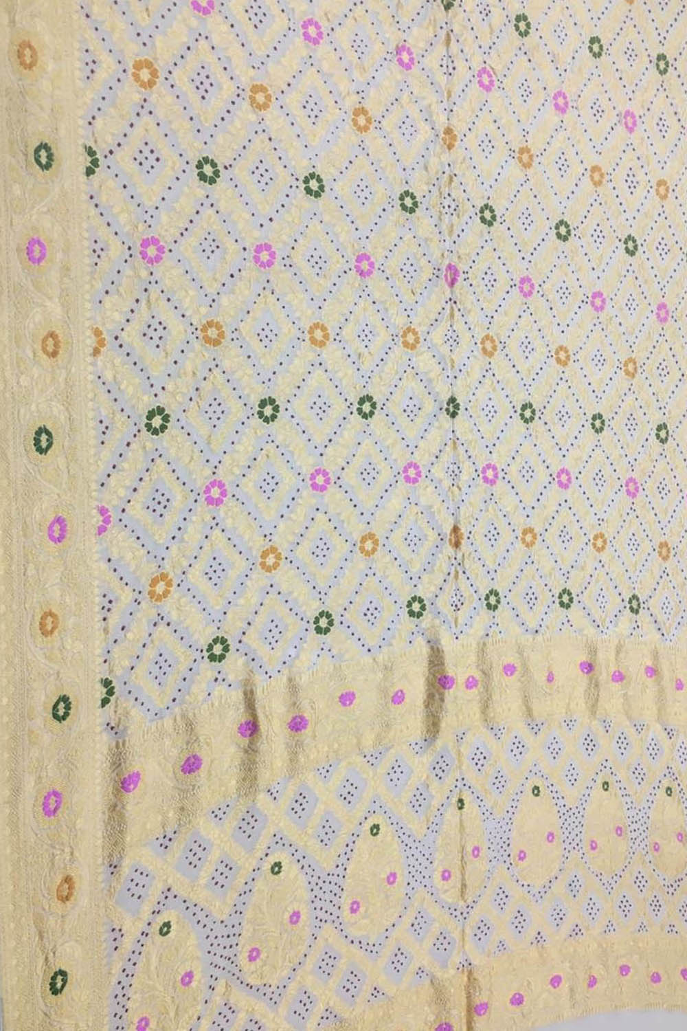 Pastel Banarasi Bandhani Georgette Saree - Luxurion World