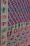Elegant Purple Bandhani Georgette Saree - Luxurion World
