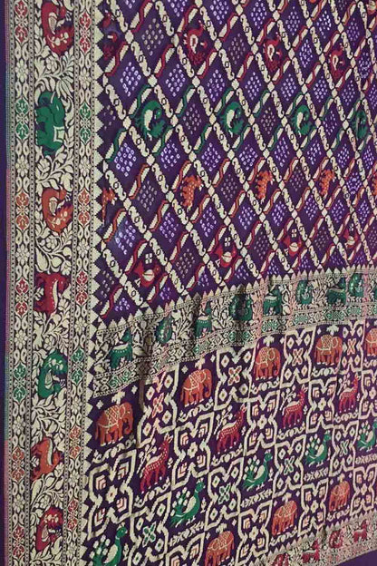 Elegant Purple Bandhani Georgette Saree - Luxurion World