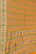 Yellow Banarasi Bandhani Georgette Saree - Luxurion World