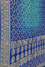 Elegant Blue Banarasi Bandhani Georgette Saree - Luxurion World
