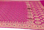 Stunning Pink Banarasi Bandhani Georgette Saree - Luxurion World