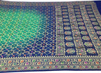Stunning Green & Blue Banarasi Bandhani Georgette Saree - Luxurion World