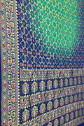 Stunning Green & Blue Banarasi Bandhani Georgette Saree - Luxurion World