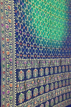 Stunning Green & Blue Banarasi Bandhani Georgette Saree - Luxurion World
