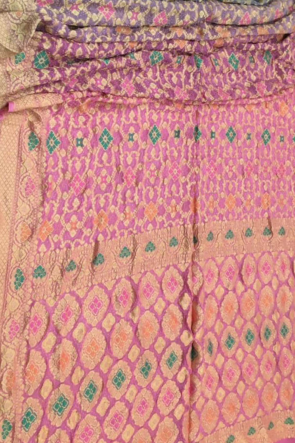 Vibrant Banarasi Bandhani Georgette Saree - Luxurion World