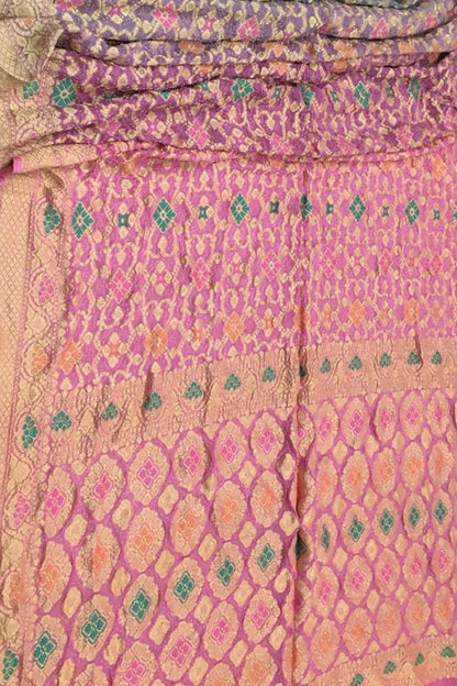 Vibrant Banarasi Bandhani Georgette Saree - Luxurion World