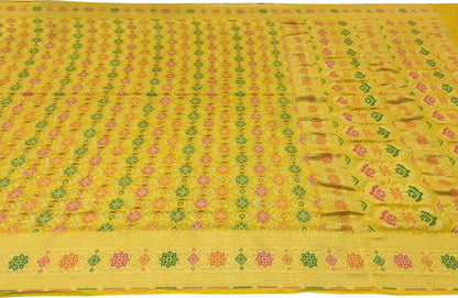 Yellow Banarasi Bandhani Georgette Saree - Elegant and Traditional - Luxurion World