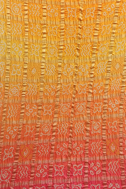 Stunning Multicolor Bandhani Pure Gajji Silk Gharchola Saree - Luxurion World