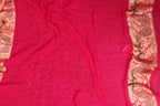 Stunning Pink Banarasi Bandhani Pure Georgette Meenakari Saree - Luxurion World
