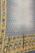 Grey Banarasi Bandhani Meenakari Pure Georgette Saree - Luxurion World