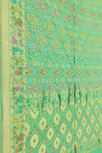 Green Pure Georgette Banarasi Bandhani Meenakari Saree - Luxurion World