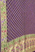 Exquisite Purple Pure Georgette Banarasi Bandhani Meenakari Saree - Luxurion World
