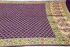Exquisite Purple Pure Georgette Banarasi Bandhani Meenakari Saree - Luxurion World