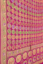 Stunning Pink Pure Georgette Banarasi Bandhani Meenakari Saree - Luxurion World