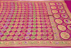 Stunning Pink Pure Georgette Banarasi Bandhani Meenakari Saree - Luxurion World