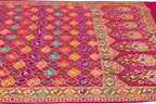 Stunning Pink Pure Georgette Banarasi Bandhani Meenakari Saree - Luxurion World