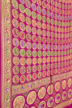 Beautiful Pink Pure Georgette Banarasi Bandhani Meenakari Saree - Luxurion World