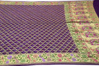 Elegant Purple Pure Georgette Banarasi Bandhani Meenakari Saree - Luxurion World