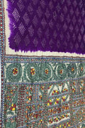 Elegant Purple Pure Tussar Silk Bandhani Saree With Hand Painted Madhubani Border Pallu - Luxurion World