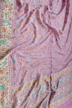 Pink Banarasi Bandhani Pure Georgette Meenakari Saree - Luxurion World