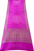 Exquisite Pink Pure Banarasi Moonga Silk With Hand Rai Bandhej Work Saree - Luxurion World