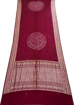 Red Pure Banarasi Moonga Silk With Hand Rai Bandhej Work Saree - Luxurion World