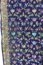 Blue Pure Georgette Banarasi Bandhani Meenakari With Rai Bandhej Work Saree - Luxurion World