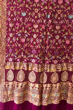 Elegant Purple Pure Georgette Banarasi Bandhani Meenakari With Rai Bandhej Work Saree - Luxurion World