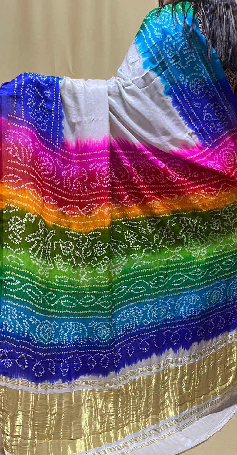 Vibrant Multicolor Bandhani Gajji Silk Saree Collection - Luxurion World