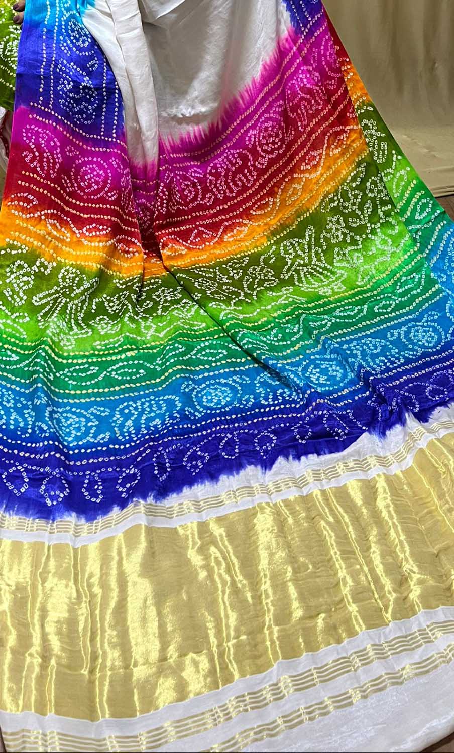 Vibrant Multicolor Bandhani Gajji Silk Saree Collection - Luxurion World