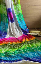 Vibrant Multicolor Bandhani Gajji Silk Saree Collection - Luxurion World