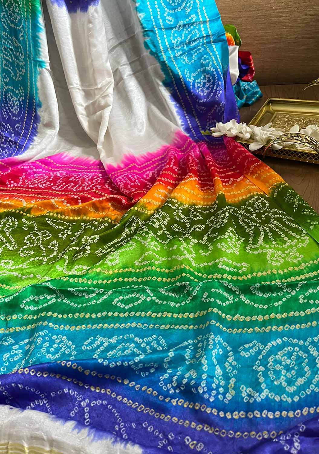 Vibrant Multicolor Bandhani Gajji Silk Saree Collection - Luxurion World