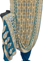 Blue Bandhani Bandhej Pure Georgette Sona Roopa Saree - Luxurion World