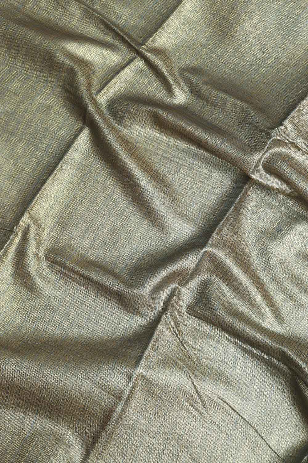 Blue Bhagalpur Tussar Moonga Silk Saree - Luxurion World