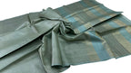 Elegant Blue Bhagalpur Tussar Tissue Checks Saree - Luxurion World