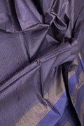 Elegant Purple Tussar Tissue Checks Saree - Luxurion World