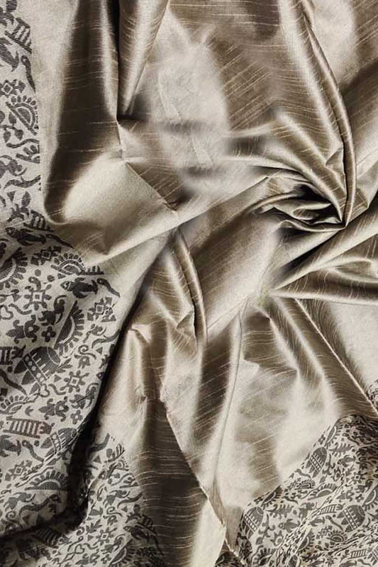 Charming Pastel Chattisgarh Handloom Silk Saree - Luxurion World