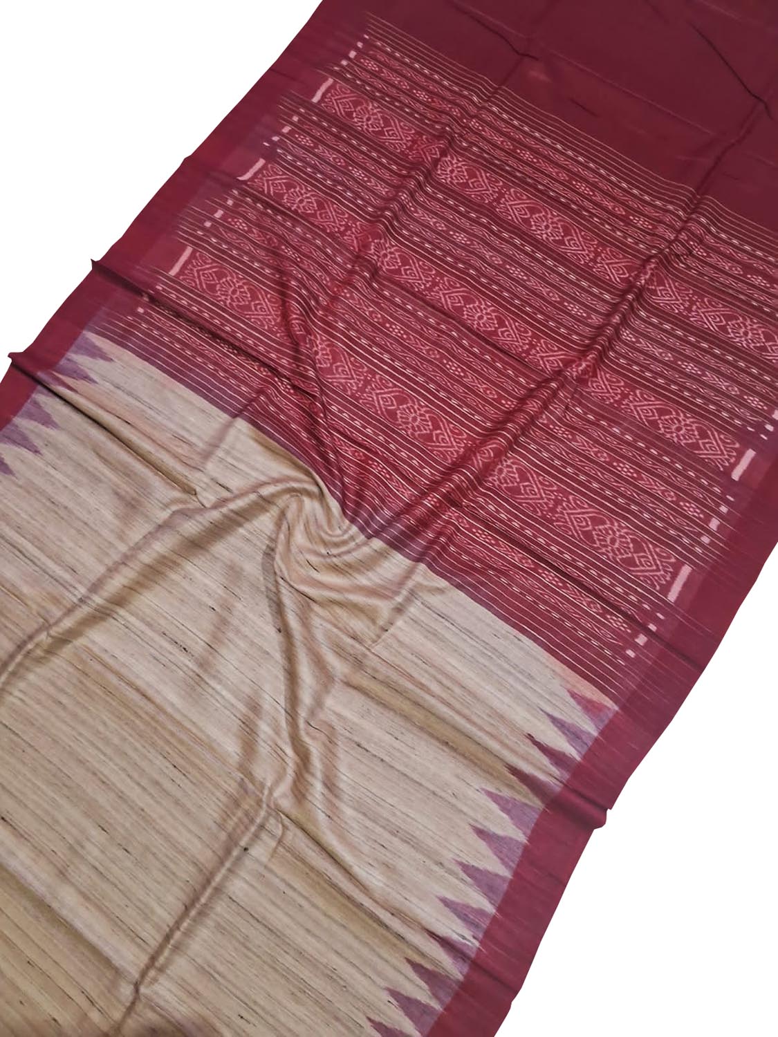 Elegant Pastel Bhagalpur Handloom Silk Saree - Luxurion World