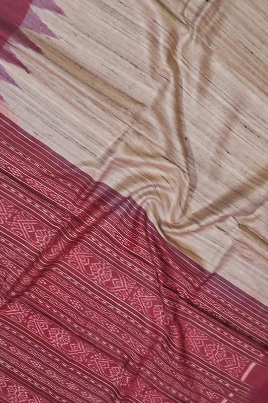 Elegant Pastel Bhagalpur Handloom Silk Saree - Luxurion World