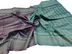 Elegant Purple Moonga Tussar Silk Embroidered Saree - Luxurion World
