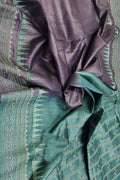 Elegant Purple Moonga Tussar Silk Embroidered Saree - Luxurion World