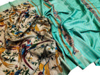 Pastel Ghicha Tussar Silk Block Printed Saree - Luxurion World