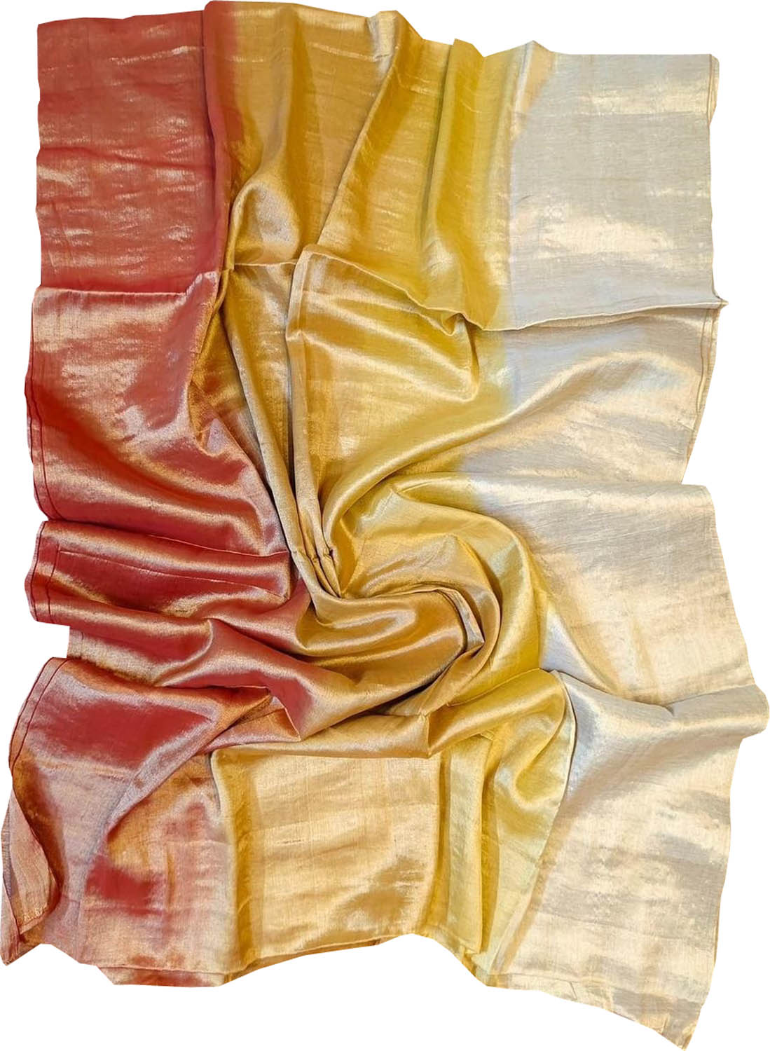 Vibrant Bhagalpur Tissue Cotton Saree - Multicolor Beauty - Luxurion World