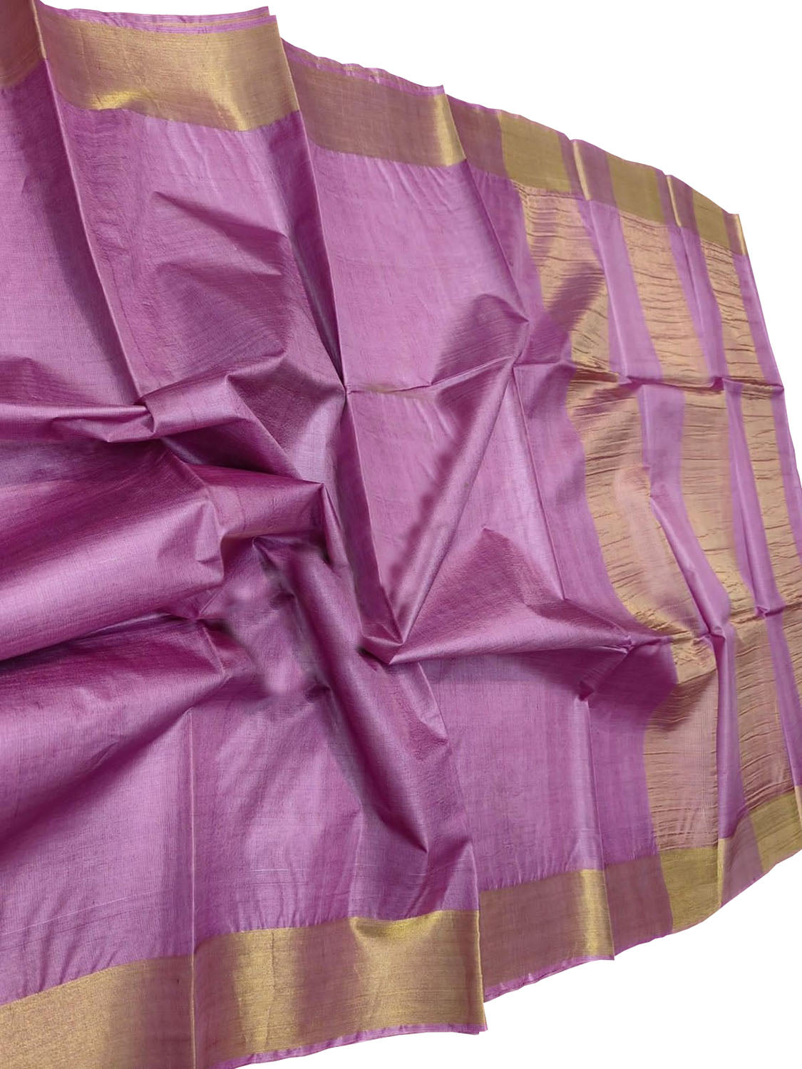 Exquisite Pink Bhagalpur Handloom Tussar Silk Saree - Luxurion World